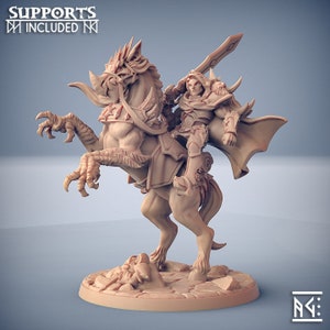 Gryphsteed & Warrior Rider Miniature - Artisan Guild | Cavalry Model | Dungeons and Dragons | DnD | Wargaming