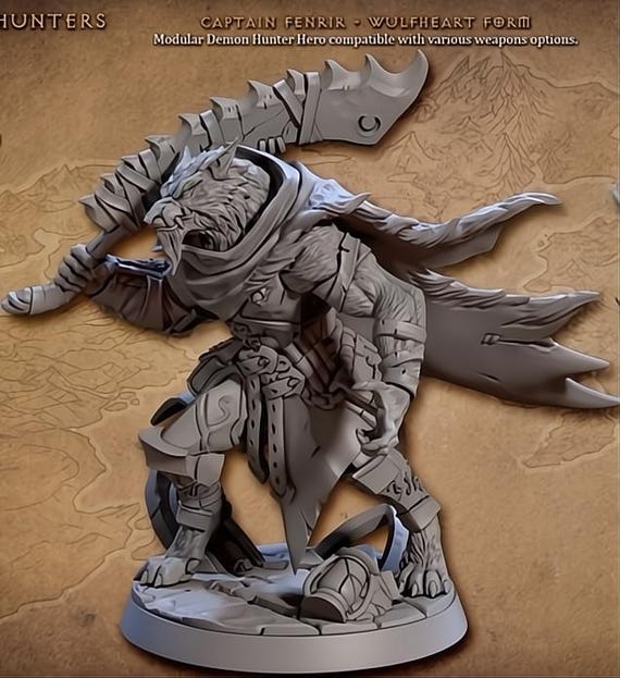 Wolfkind Adventurer Miniature - Artisan Guild | Wolfborn Hunter