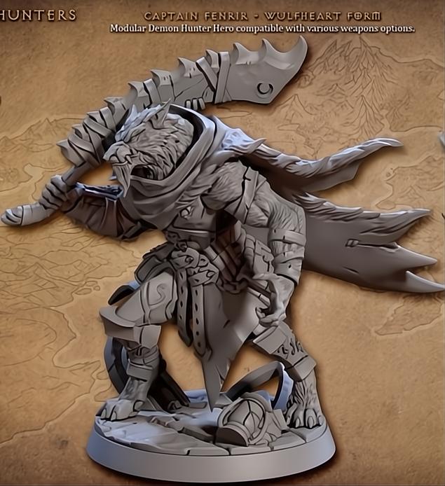 Wolfkind Adventurer Miniature - Artisan Guild | Wolfborn Hunter