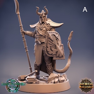 Tiefling Infantry Miniatures -  Daybreak Miniatures | Devil Warrior Models | Demon | Dungeons and Dragons | DnD | Wargaming | Tabletop