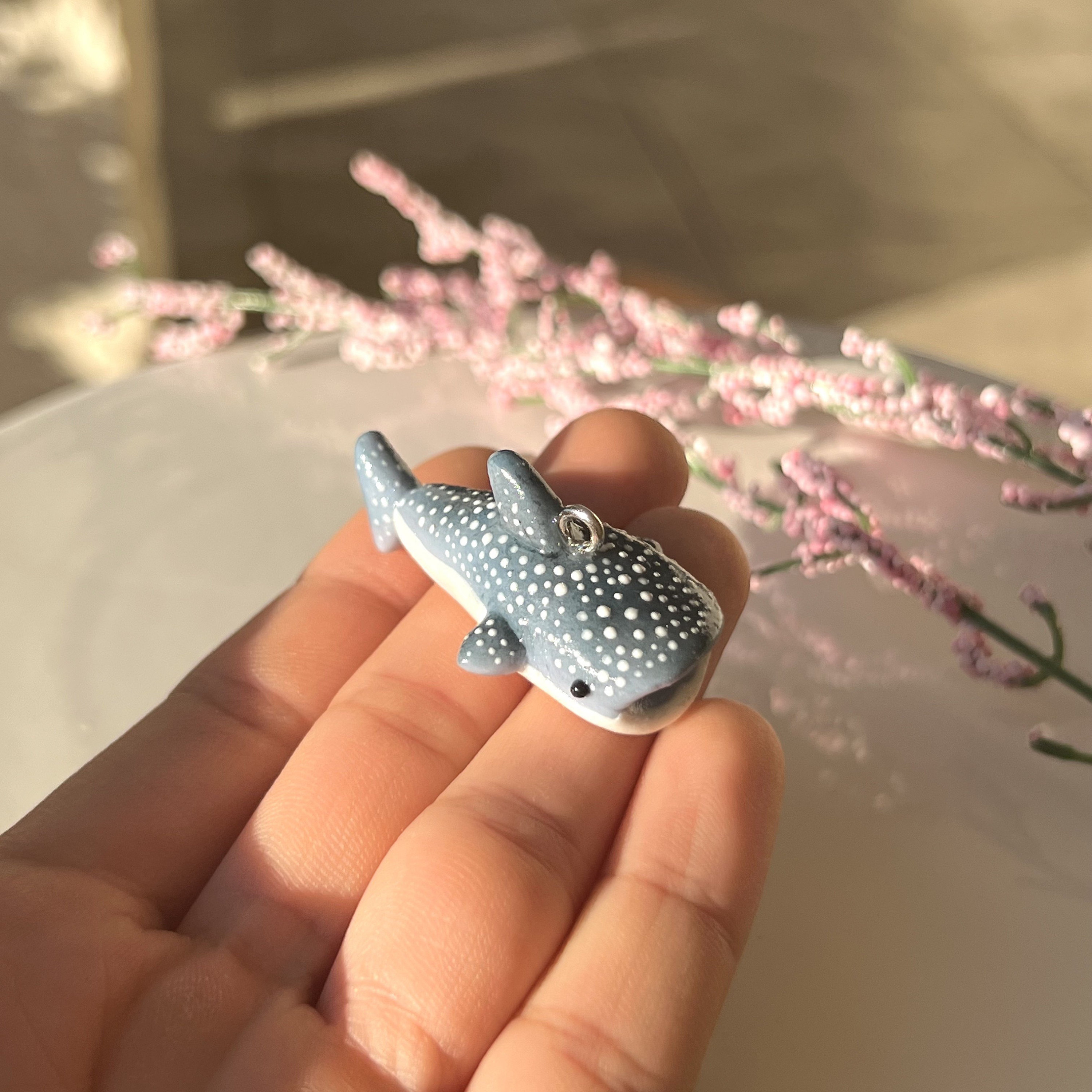 Whale Shark Keychain Handmade Polymer Clay Keychain Etsy