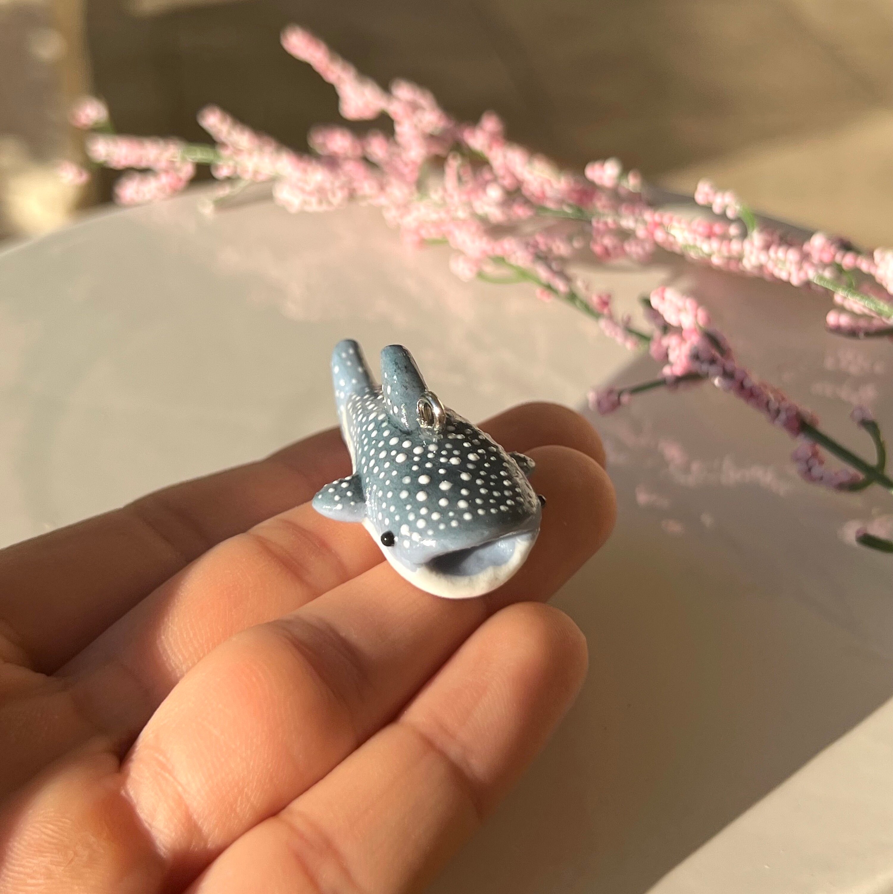 Whale Shark Keychain Handmade Polymer Clay Keychain Etsy