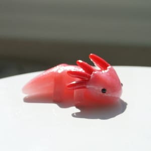 Axolotl figurine- handmade polymer clay figurine
