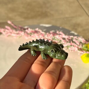 Crocodile figurine- handmade polymer clay figurine