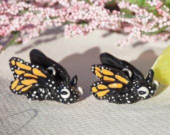 Handmade Butterfly Earrings – Customizable Polymer Clay Jewelry