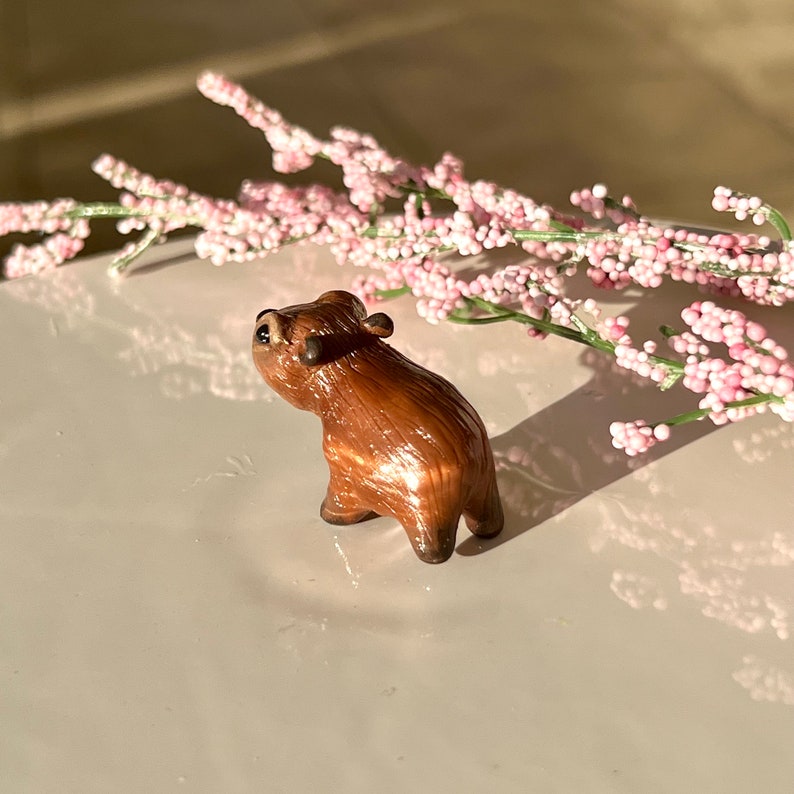 Capybara figurine handmade polymer clay figurine image 4