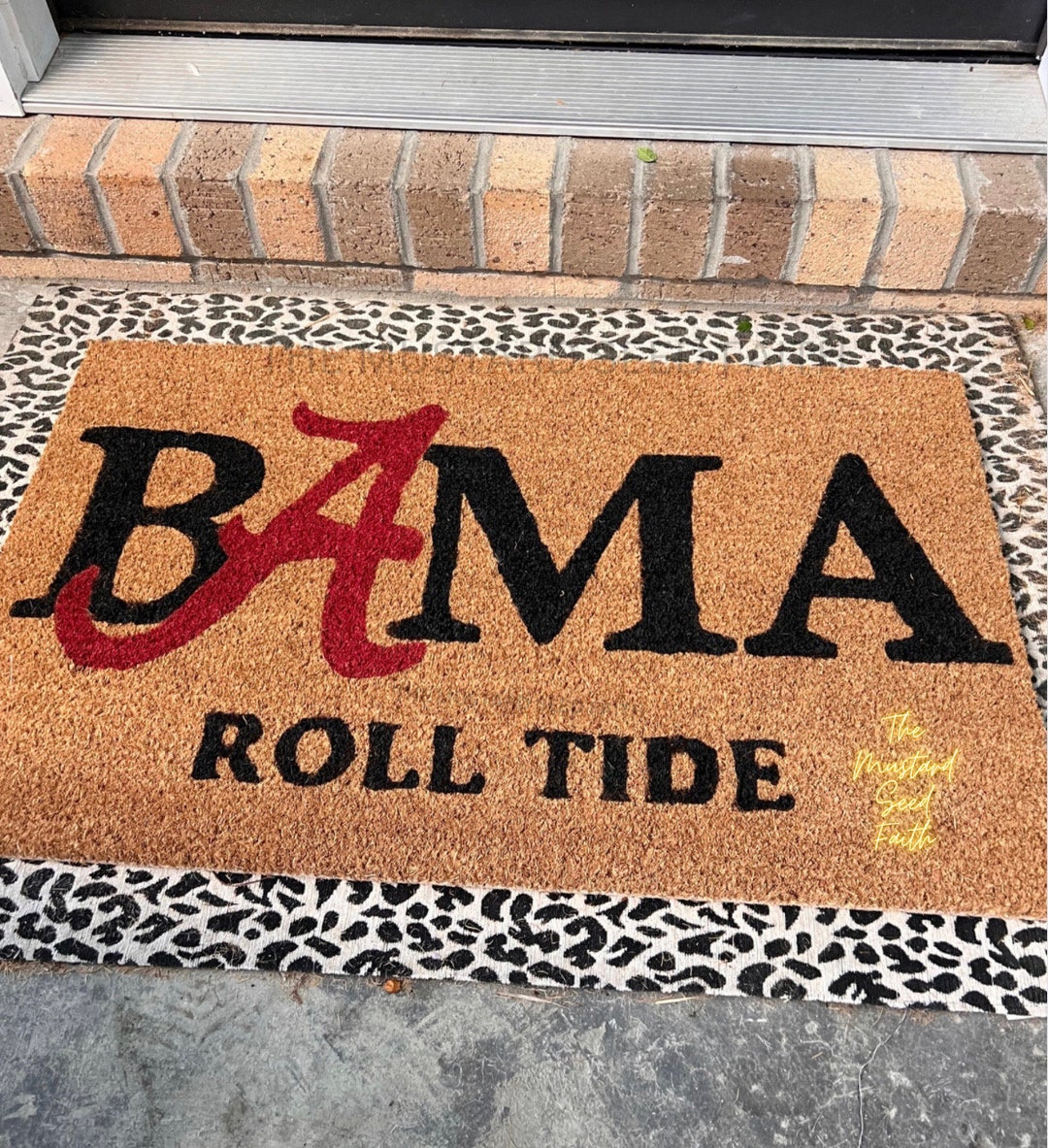 Football Season Doormat, Bama Roll Tide, Bama Crimson Tide, University