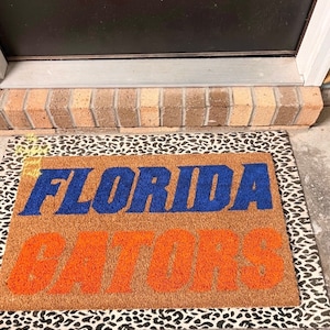Florida Doormat, Football Doormat, Gator Doormat, Gator Chomp, Florida, Gators, porch decor football doormat, Chomp Chomp,