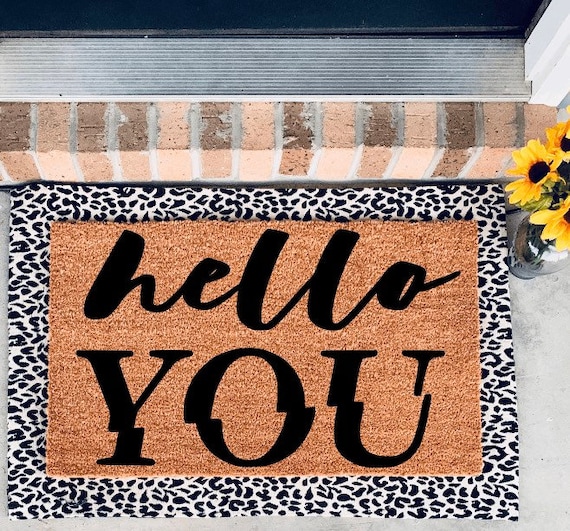 Hi Doormat | Personalized Decor | Personalized Doormat | Doormat Custom |  Crime Decor | Welcome Mat | Hello You Doormat| first 48 decor | 48