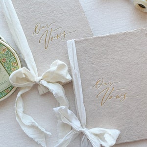 Vow Book Set with gold foil printing. Simple and elegant with 8 pages to write your vows on.