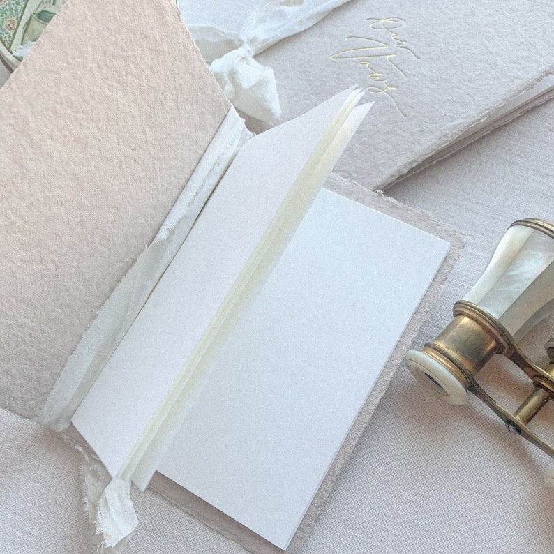 Vow Book Set with gold foil printing. Simple and elegant with 8 pages to write your vows on. image 4