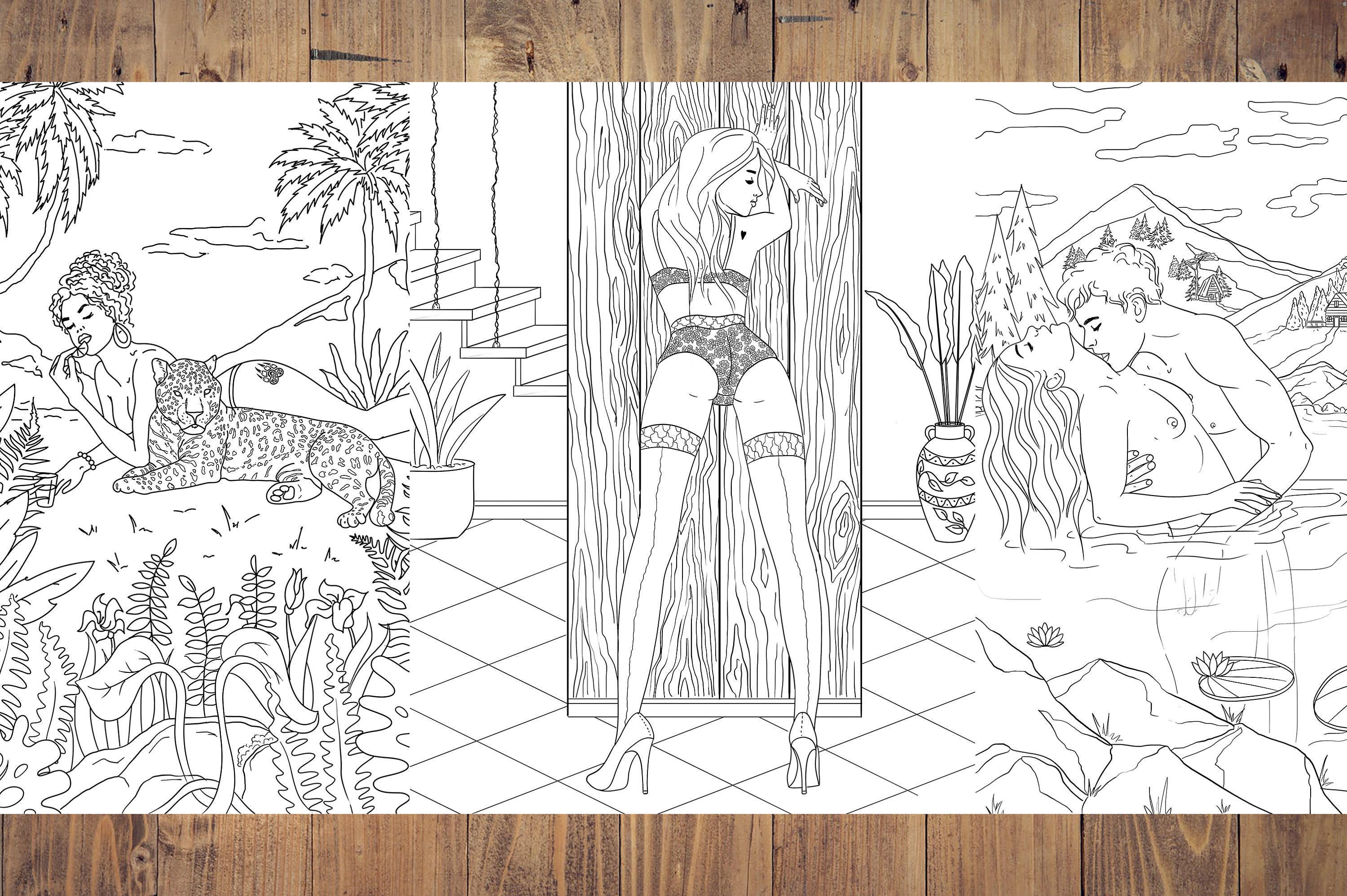 Erotic Coloring Book For Adults Sex Coloring Pages Printable Naughty Coloring Book Adult