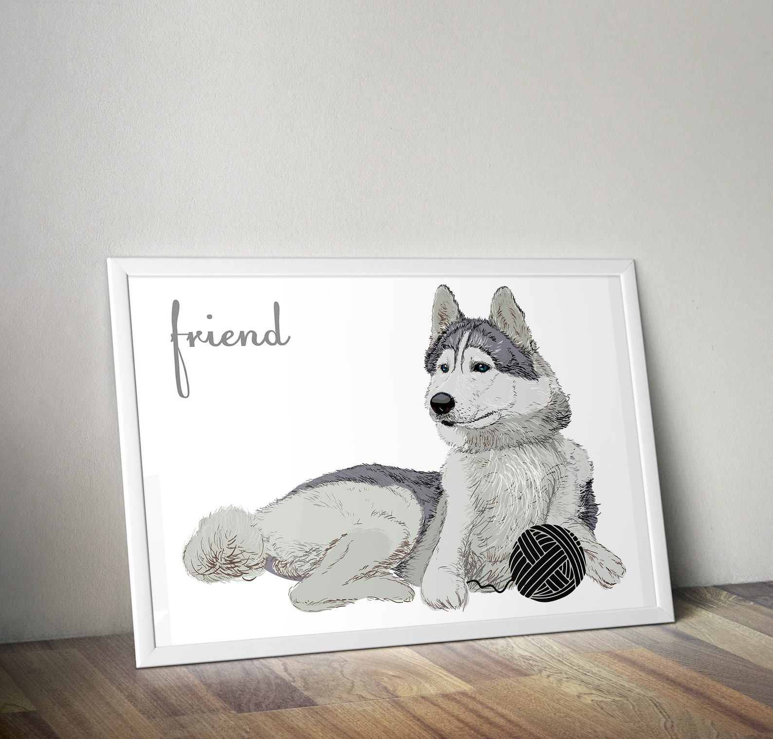 Husky dog printable art Siberian husky wall art Husky | Etsy