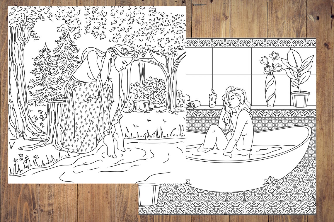 Erotic Coloring Book For Adults Adult Coloring Book Romantic | Etsy