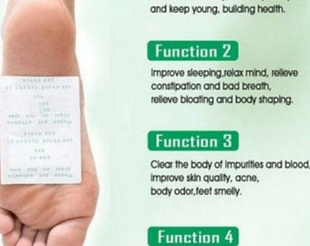 Itsuki Kenko Health Detox Foot Pads Patch Herbal Cleansing Etsy