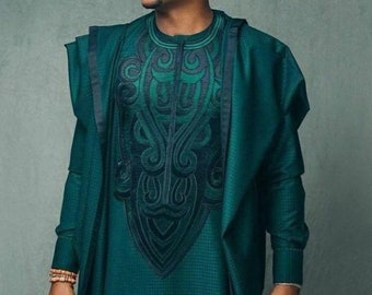 Agbada for Men,African men clothing, African wedding suit, African groom suit? African fashion, African attire, Agbada Attire. Agbada