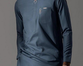 Vêtements pour hommes africains, costume de mariage africain, costume de marié africain? Mode africaine, Vêtements africains, Robe africaine, Robe Homme, Style Africain