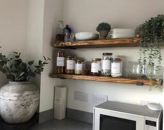 Reclaimed Scaffold Board Shelf | Handmade to Any Size | Chunky 6cm Wood | Rustic Wall Shelf