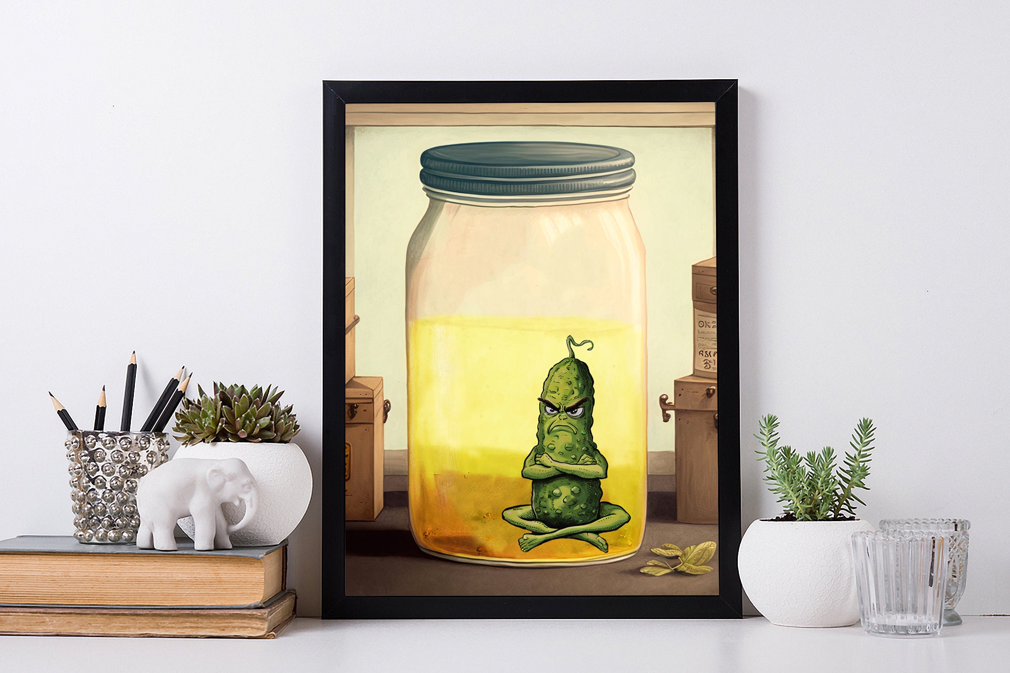 The Last Pickle Poster. Signed Fine Art Print. Vintage Room Print Art Decor. Retro Wall Art Poster.