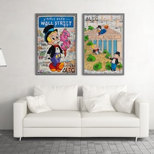 Living Home Decor Poster. Set Of 2 Money Poster.