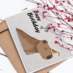 Capy Geburtstag Geburtstagsparty Capybara Grußkarte. Geburtstagsgeschenk. A4 und A3 Lustige Geburtstagskarte.