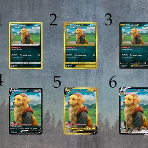 Tarjetas personalizadas de PokePets. Póster de Elemento Oscuro. Regalo para fans y amantes de los animales. Tarjeta digital de PokePets. Regalo de anime para él y para ella. Arte mural.