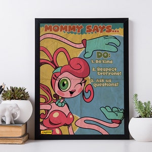 Impresión de pared de dibujos animados. Póster para guardería. Decoración de habitación en lienzo.