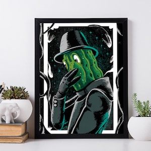 Poster The Last Pickle. Room Noir Druck Dekor. Signierter Kunstdruck.