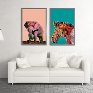 Fashionable Famous Illustration Print. Set Of 2 Painting Room Home Wall Art Decor.