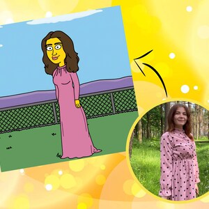 Custom Yellow Characters Poster. Personalized Wall Art. Yellow People Portrait. Couple Portrait. Cartoon Print. Custom Yellow Print.