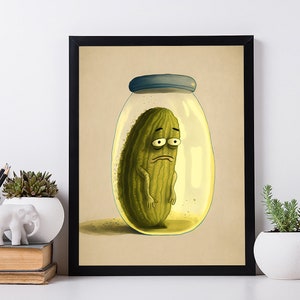 Poster The Last Pickle. Raum Dekor. Signierter Kunstdruck auf Leinwand.