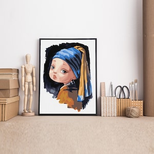 Feminist Wall Art, Women Print. Abstract Female Portrait. Floral illustration Print.