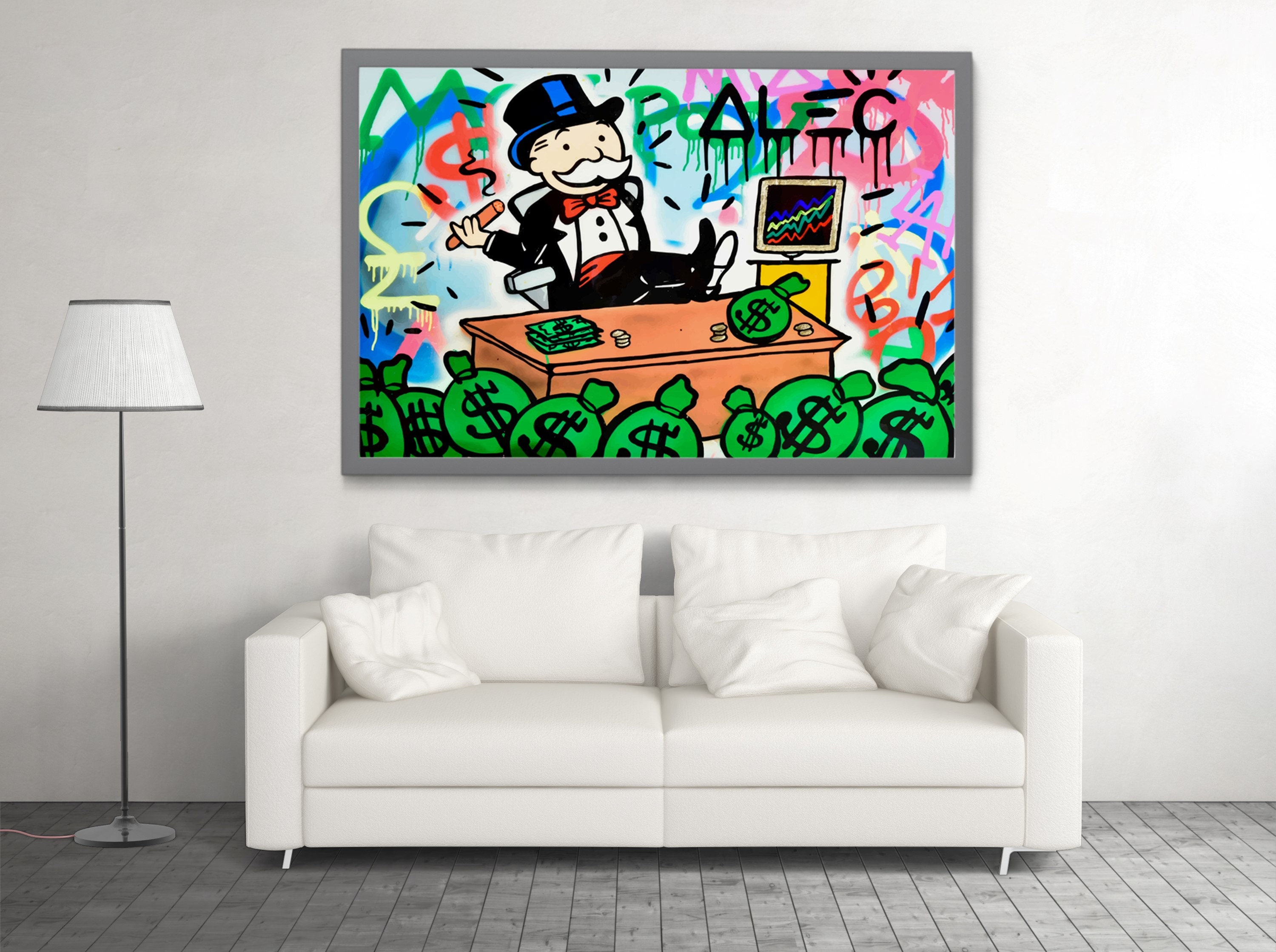 Mr Monopoly Canvas Wall Art Hermes – Luxury Home Decor