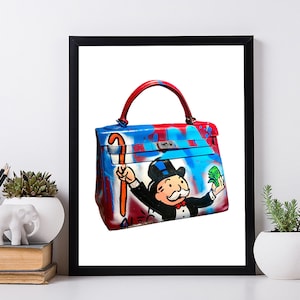 Holding And Cash Living Room Art Dollar Decor Illustration.
