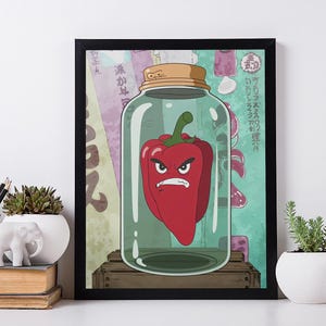 Poster The Last Chili Peppers auf Leinwand. Signierter Kunstdruck. Vintage Raumdekor.