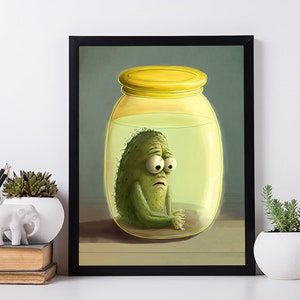 Poster The Last Pickle. Signierter Kunstdruck. Raum Dekor.