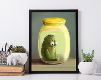 The Last Pickle Poster. Signed Fine Art Print. Room Print Decor.