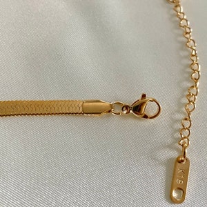 Herringbone Anklet Bracelet Delicate Anklet Bracelet Snake Anklet Bracelet Gold Chain Anklet Bracelet gifts image 3