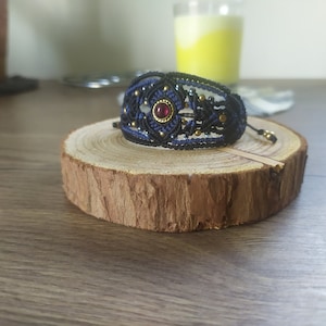 Macrame cuff bracelet