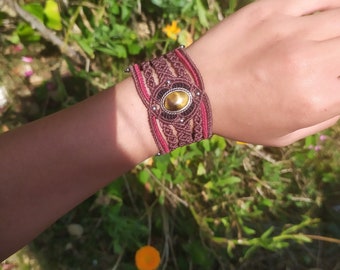 Macramé manchet armband