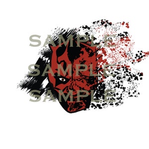 Darth Maul Star Wars vector DIGITAL DOWNLOAD (svg and png)