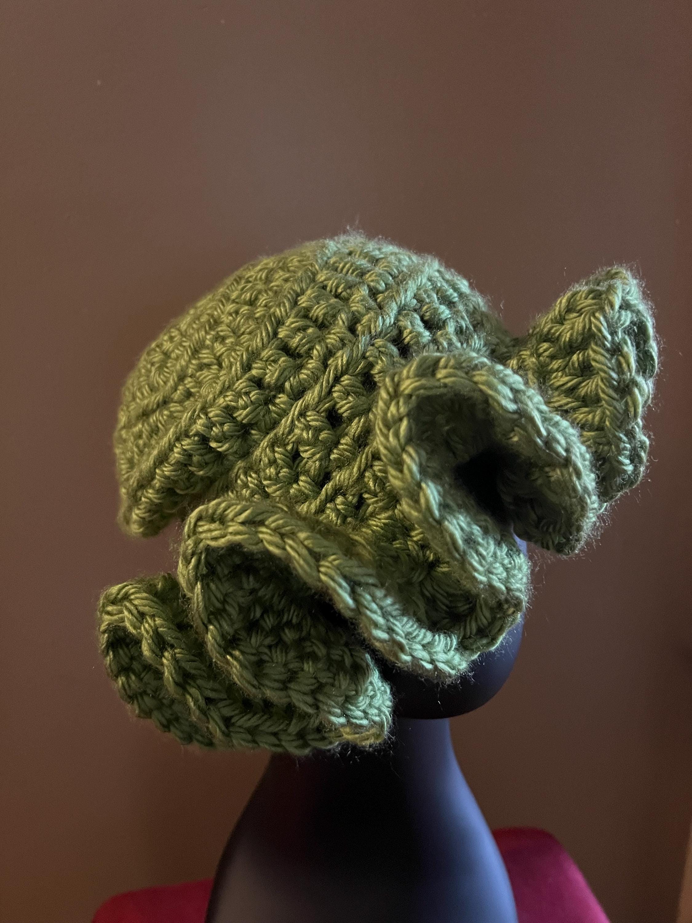 Green Handmade Crochet Ruffle Hat - Etsy