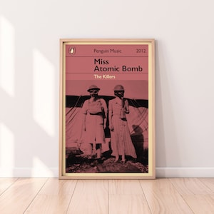 The Killers / Miss Atomic Bomb / Descarga de archivos digitales / Indie Music Wall Art / Penguin Classic Book Cover / Las Vegas / Vintage Penguin