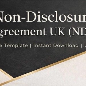Non-Disclosure Agreement Template UK | NDA Contract for Businesses & Freelancers | Editable Legal Document