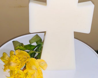 Cross candle/Centerpiece/Baptism/First Communion