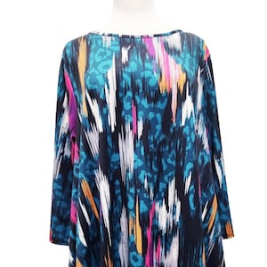 Women&#39;s Plus Size Top Women&#39;s Blouse Tunic Women&#39;s Top Plus Turquoise Leopard Tunic Top 1X 2X 3X 4X 5X 6X