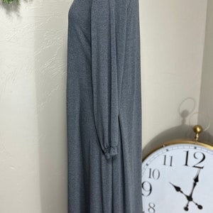 Liza Lou's BomBom Flowy Gray Comfortable Dress