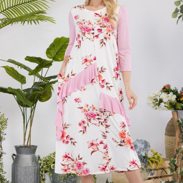 Florence Ivory Ruffle Sleeve Mesh Dress