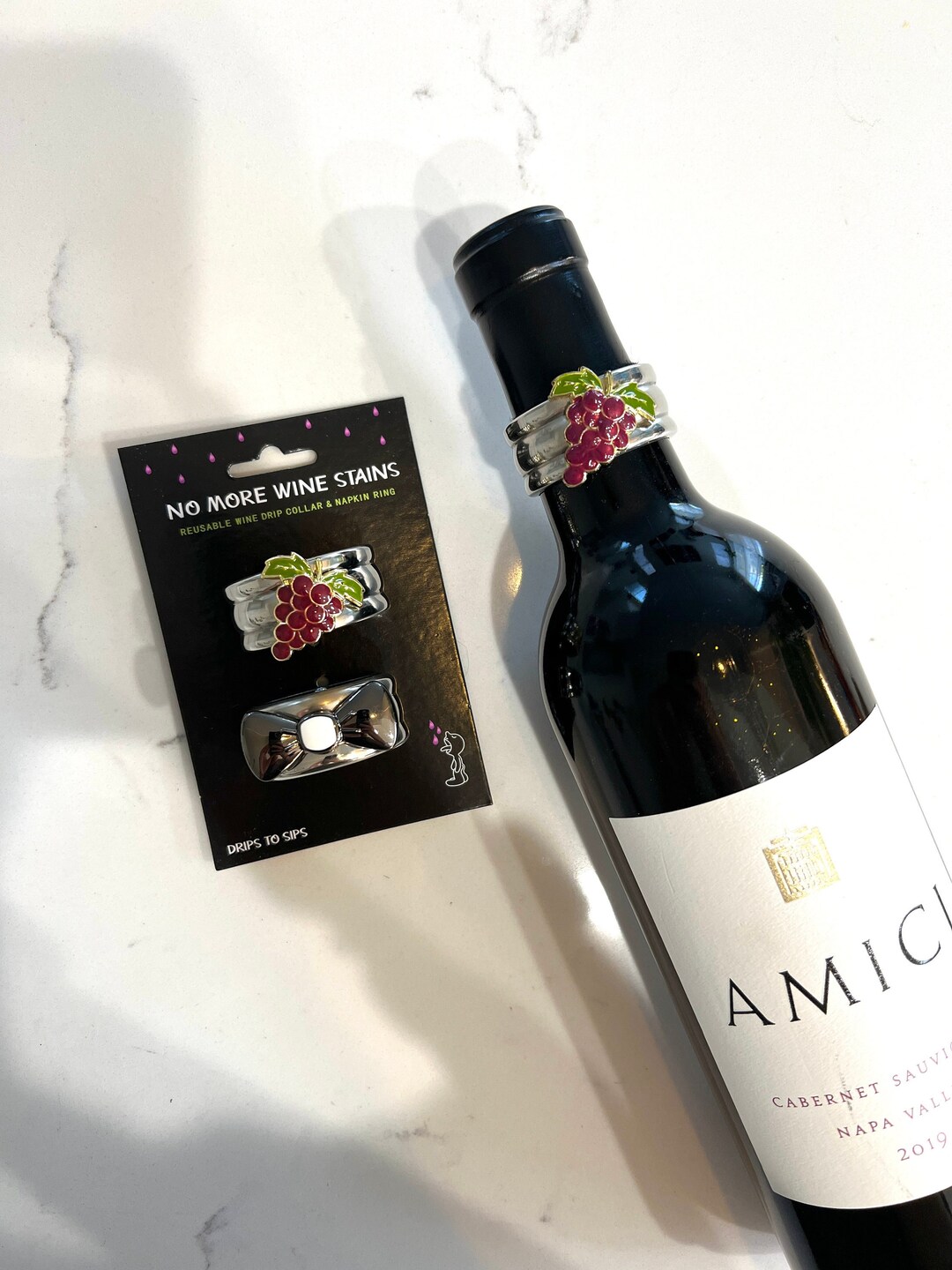 Decorative Wine Drip Collars the Perfect Gift for Wine Lovers Stocking