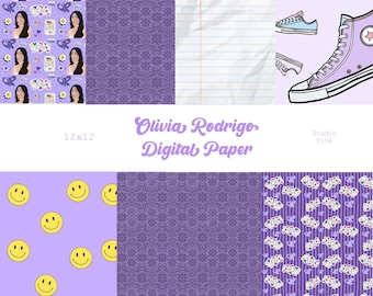 Olivia Rodrigo | Op popsterren geïnspireerd digitaal papier